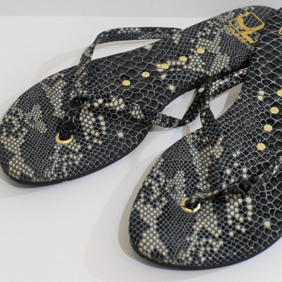 J/SLIDES Snake Print Flip Flop Sandals 7 - Picture 7 of 7